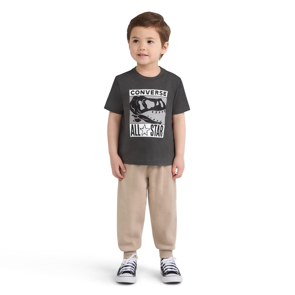 Converse Toddler Boys Dinosaur Tee and Joggers 2-Piece Set 12M NWT